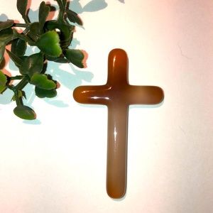 Brazilian Agate Stone Cross
